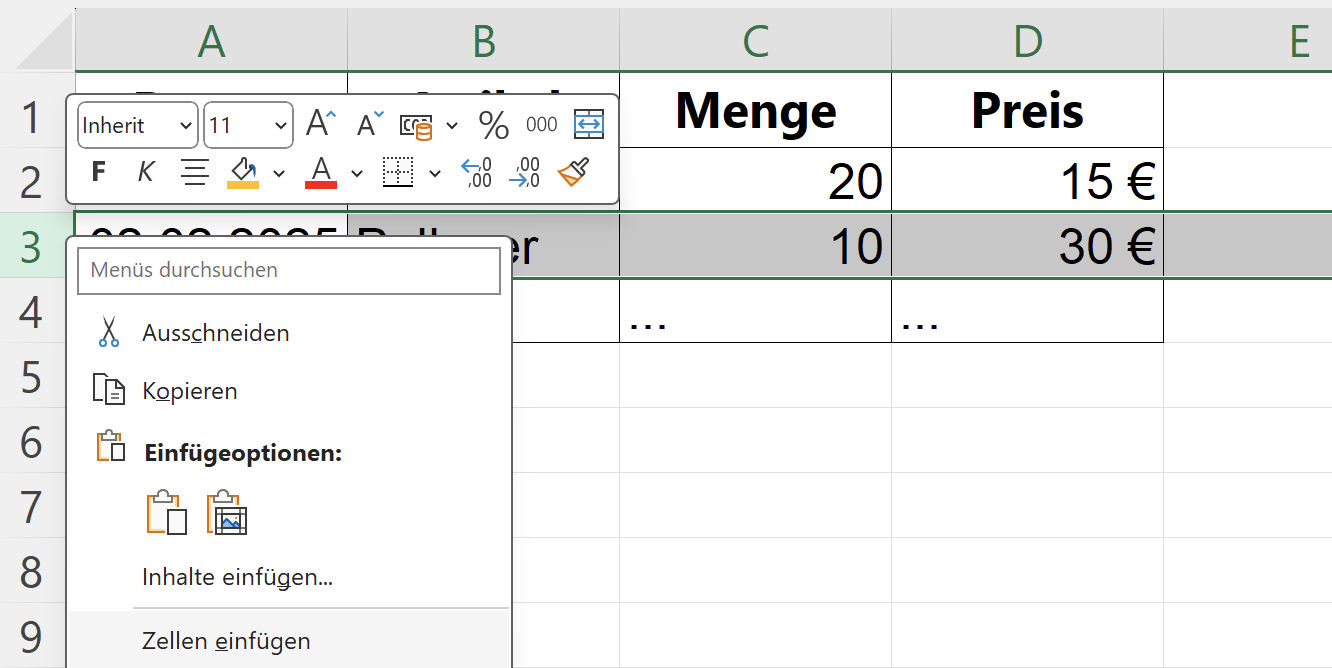 Excel Zeile Einf Gen So Geht Optimierte Datenverwaltung